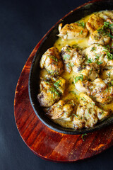 baked pieces of chicken on a plate