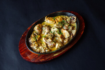 baked pieces of chicken on a plate