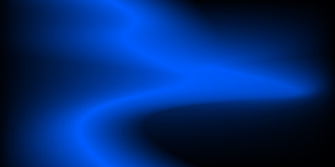 Abstract black background with blue blurred gradient and copy space.