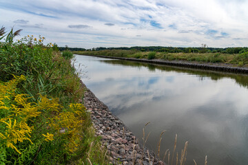 Jeglinski Canal. Landscape of Masuria in Poland.