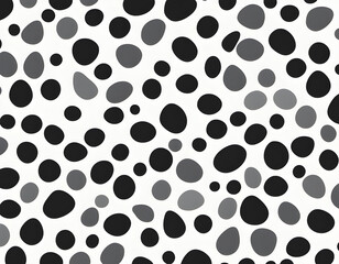 Obraz premium Hand Drawn Black and White Ink Polka Dot Pattern