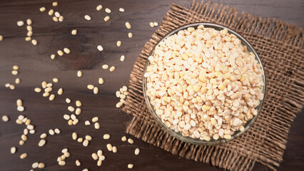 Assorted different types of beans and cereals grains. Set of indispensable sources of protein for a healthy lifestyle. Everyday use at Indian households.