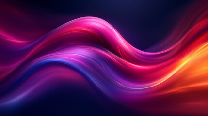 Naklejka premium A vibrant abstract background featuring flowing waves of pink, purple, and orange hues, creating a sense of movement and energy.