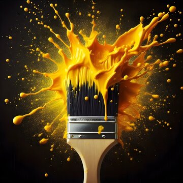 Energetic paintbrush photography
Detailed paintbrush bristles