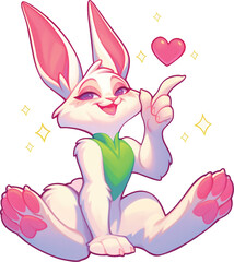 Adorable Bunny Spreading Love and Joy