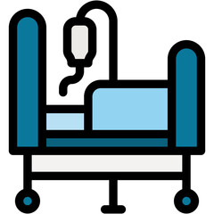 Hospital Bed, Hospital, Blood, Medical, Blood Transfusion Icon