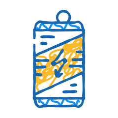 energy drink doodle icon sketch vector. energy drink sign. isolated symbol illustration