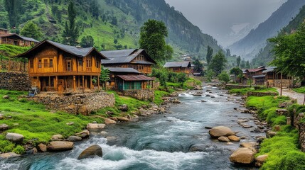 river in the mountains