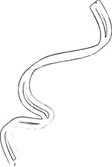 Ribbon paint brush strokes element