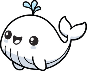 Cute Whale vector illustration