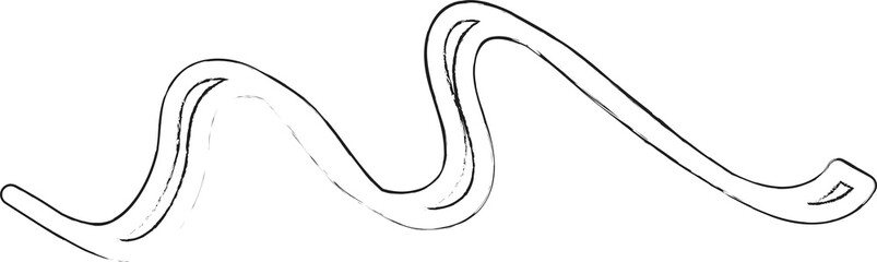 Ribbon paint brush strokes