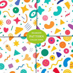 Colorful Doodle Seamless Pattern Background