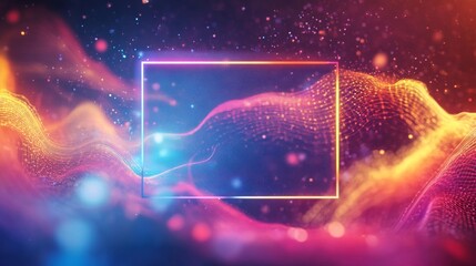 Dynamic Cyber Monday Background with Colorful Waves