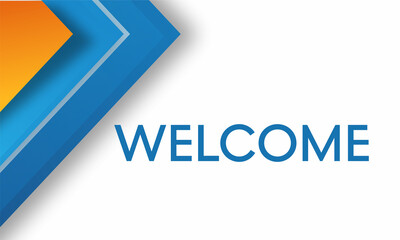 Welcome text vektor bakcground banner ,