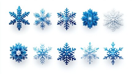  Winter snowflake crystals