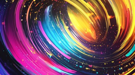 Obraz premium Dynamic Background with Vibrant Hues and Text Space