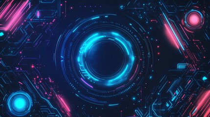Obraz premium Modern Cyber Monday Poster Featuring Vibrant Tech-Centric Design