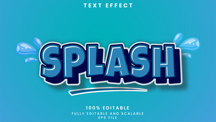 Splash editable text effect	