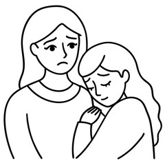 caring-woman-comfort-unhappy-friend-