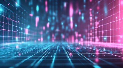 Futuristic Cyber Monday Flyer with High-Tech Background and Copy Space