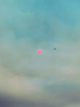 flying over the sea