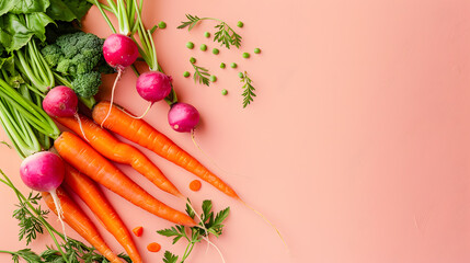 fruits and vegetables splashing in a graphic advertising background.
