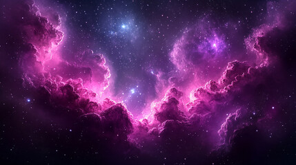 A stunning cosmic cloud of purple nebulae, filled with stars and deep space wonder, perfect for science fiction and space enthusiasts.