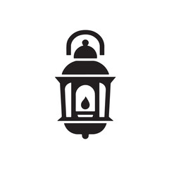 Lantern silhouette, lantern icon ,vector design