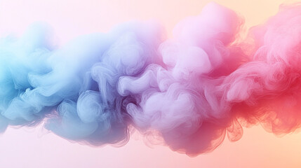 Fototapeta premium A vibrant swirl of colorful smoke, blending shades of blue, pink, and purple, creating a mesmerizing abstract background.