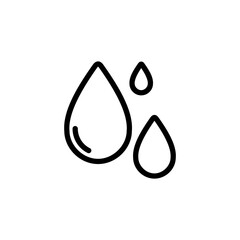 Water drop icon vector. Droplet icon. Drop icon.