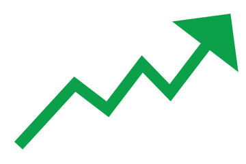 Growth Trend Chart icon vecto set. Profit graph illustration sign collection. up arrow symbol or logo.