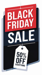 Black Friday Sale 50% Off Everything Tag