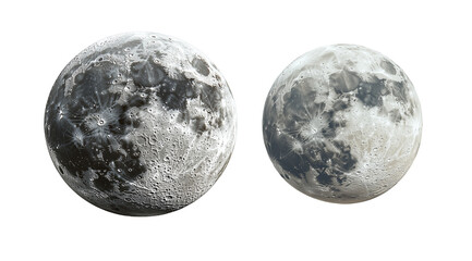 A full moon floating in the air against a PNG background.