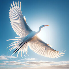 Obraz premium Heavenly Heron Bird 