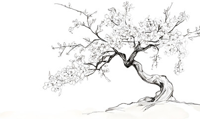 Japanese-style 2D illustrator doodle cartoon for floor tiles and wallpaper