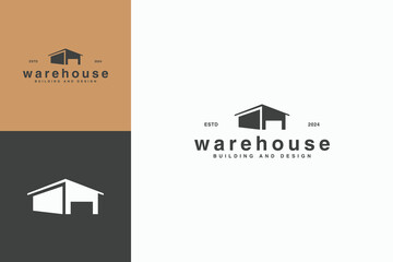 bundle set modern warehouse icon logo vector design template with flat, elegant and unique styles. creative vintage warehouse iconic logo design vector illustration for storage, industrial business