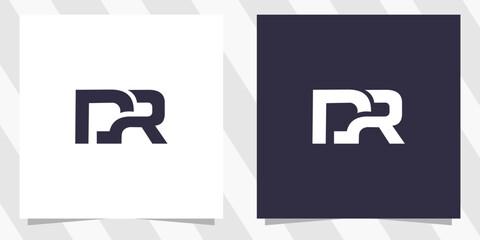 letter pr rp logo design vector