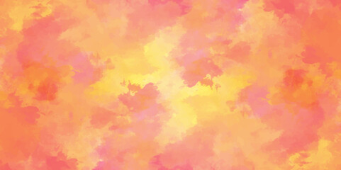 abstract watercolor background .watercolor background with pink and yellow color. Fantasy light red, pink shades watercolor background. subtle watercolor pink yellow gradient illustration.	