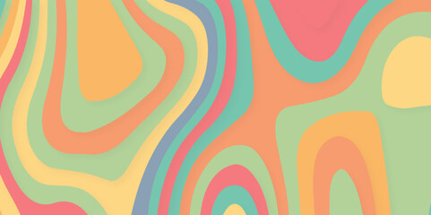 Fototapeta premium Orange and green papercut background cutout layers decoration design vector