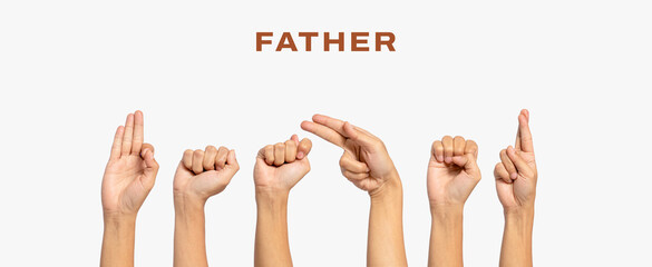 Deaf alphabet lettering 