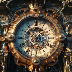 Fototapeta premium Eternal Elegance The Mesmerizing Mechanics of a Classic Timepiece