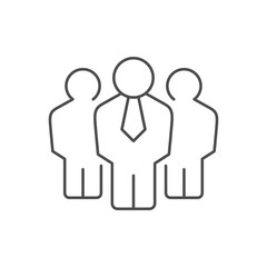 Business team line outline icon