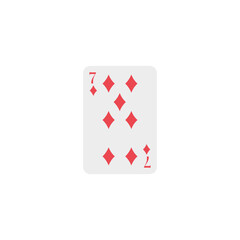 Diamonds 7, playing card, vector design