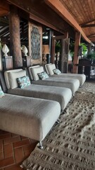 decoração rústica em interior de hotel boutique no pantanal 