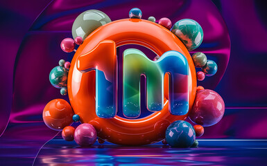 1M subscribe,followers card with vibrant 3D background. social banner happy celebration , blog. likes celebration. Social media poster