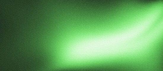 Black deep green grainy gradient background with blazing neon green light and noise texture effect banner in the background