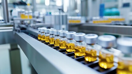 Obraz premium Close up view of scientific lab equipment and glassware with colorful liquids