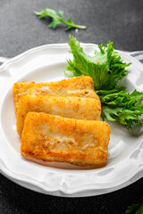 fish sticks fish in batter fresh meal food snack on the table copy space food background rustic top view Pescetarian diet