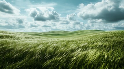 green wheat field