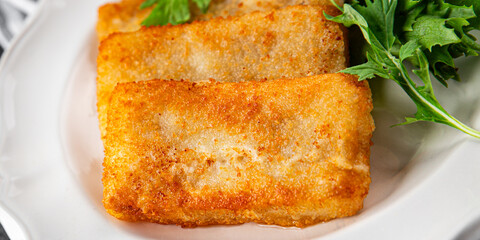 fish sticks fish in batter fresh meal food snack on the table copy space food background rustic top view Pescetarian diet